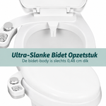 HygiëneFlow Bidet Aufsatz – Zelfreinigend Dubbel Mondstuk