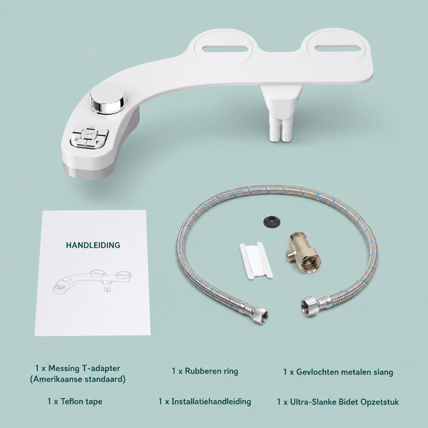 HygiëneFlow Bidet Aufsatz – Zelfreinigend Dubbel Mondstuk