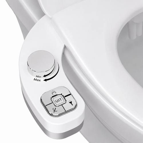 HygiëneFlow Bidet Aufsatz – Zelfreinigend Dubbel Mondstuk