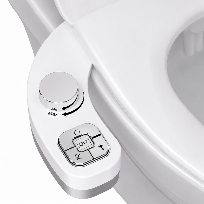HygiëneFlow Bidet Aufsatz – Zelfreinigend Dubbel Mondstuk